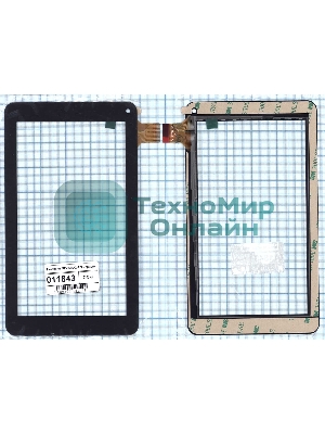 Сенсорное стекло (тачскрин) GF7033A2-PG, черное