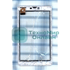 Сенсорное стекло (тачскрин) для Irbis TZ737, черный с белой рамкой
