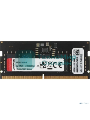 Оперативная память Kingston Fury Impact, DDR5, 8GB (1x8GB), 4800MHz, CL38 SO-DIMM