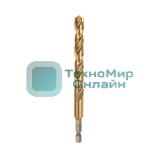 Сверло по металлу, 10мм, Р6М5, ТИТАН,шестигранный хвостовик (1 шт. в упаковке) DIN 338 Kranz