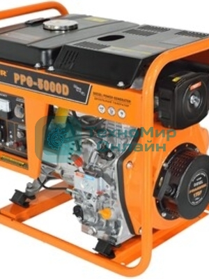 Электрогенератор бензиновый Carver PPG-5000DE, 3.6 кВт, 101 дБ, 75 кг