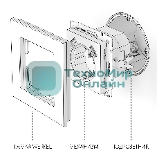 Розетка с заземлением, шторками и USBх2 (слоновая кость)