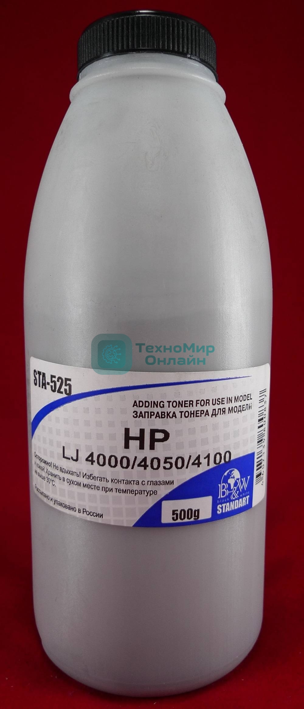 Тонер HP LJ 4000/4050/4100 (фл.500г.) B&W Standart фас России