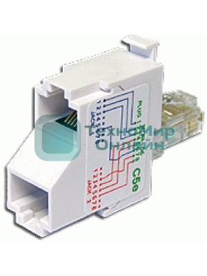 T-адаптер, 1 телефонный и 1 компьютерный порт