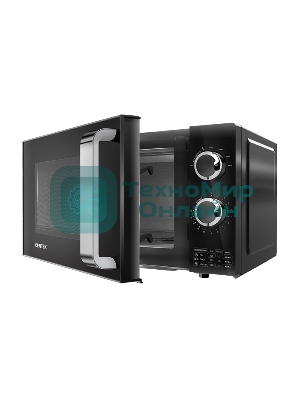 Микроволновая печь Centek CT-1570 черный, 23 л, 900 Вт, переключатели - поворотный механизм