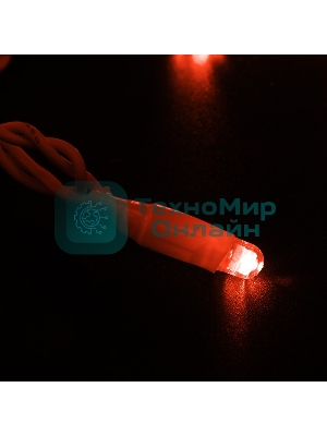 Гирлянда Neon-night Нить 10м, с эффектом мерцания, белый ПВХ, 230В, красный