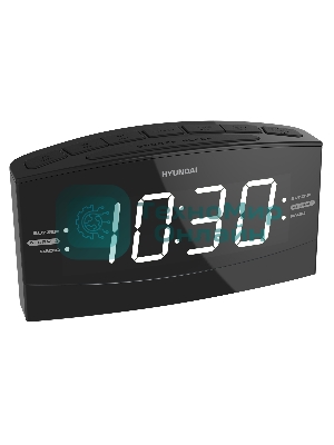 Радиобудильник Hyundai H-RCL238 черный LCD подсв:белая часы:цифровые FM
