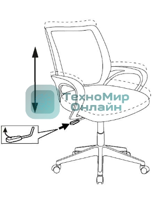 Кресло детское Бюрократ BuroKIDS 1 W мультиколор луна розовая крестов. пластик пластик белый