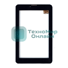 Сенсорное стекло (тачскрин) для Irbis TZ742, черное с рамкой