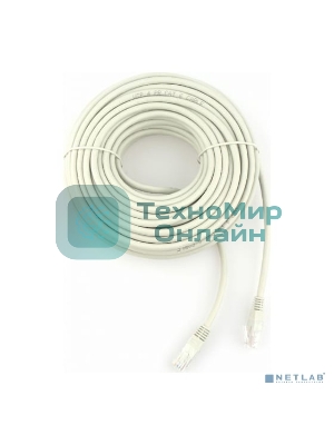Патч-корд UTP Cablexpert PP6U-20M cat.6, 20 м, литой, многожильный, серый