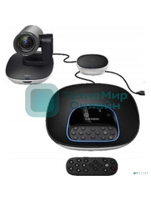 Веб-камера Logitech Group 1920x1080, 30 кадр/с, USB Type-A, микрофон (4 шт, шумоподавление), автоматическая фокусировка, автоосвещение, универсальное крепление, штатив в комплекте