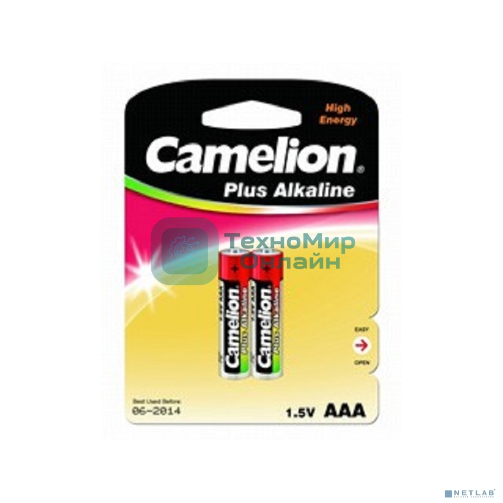 Батарейка Camelion LR03 Plus Alkaline BL-2 (LR03-BP2, батарейка, 1.5В)