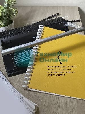 Пружины пластиковые 12 мм белые/черные (66-90 лист) 50+50 шт, ГЕЛЕОС BCA4-12WB