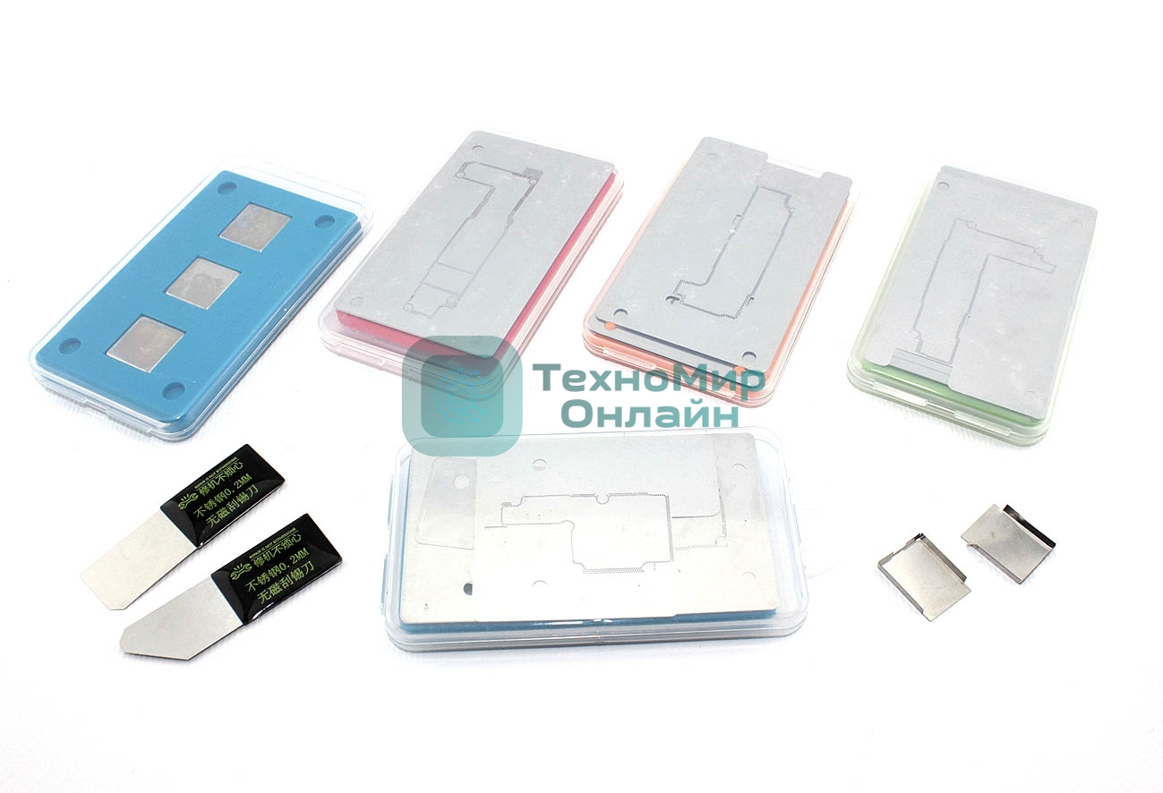 Набор трафаретов Jitongxie ZX-01 для iPhone X-14 Pro MAX