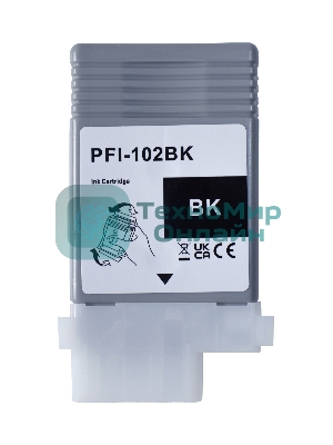 Картридж струйный Sakura 0895B001 (PFI-102BK) для Canon, черный, 130 мл.
