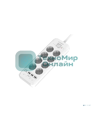 Удлинитель с USB зарядкой Harper UCH-650 White PD3.0