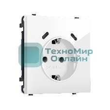 MS110510 Комплект механизма электрической розетки SIGMA Белый глянец 2USB С+C 20W (быст. зар.) с/з с/ш 16A-250V QUANT PRO (SP1105, PR165)