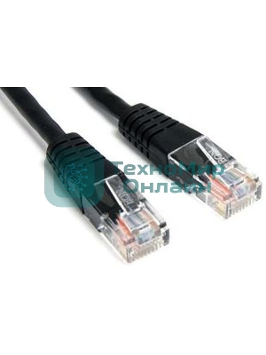 Патч-корд LANMASTER TWT UTP cat.5e, с заливными колпачками, 15.0 м, черный