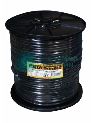 Кабель PROconnect КВК-П-2 +2x0,75 мм² (Cu/CCA) (96) черный (бухта 200 м)