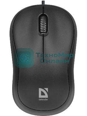Мышь проводная Defender Patch MS-759 черный, 1000 dpi, USB, кнопки - 3