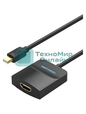 Адаптер-переходник Vention mini DisplayPort 20M > HDMI F черный (HBCBB)