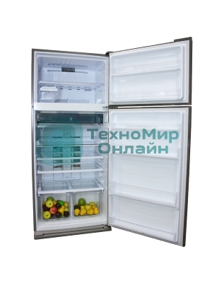 Холодильник Sharp SJ-XE59PMSL серебристый двухкамерный 430/148л морозилка сверху, No Frost