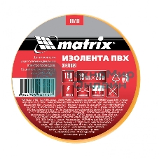 Изолента ПВХ Matrix 19 мм х 20 м, желтая, 150мкм