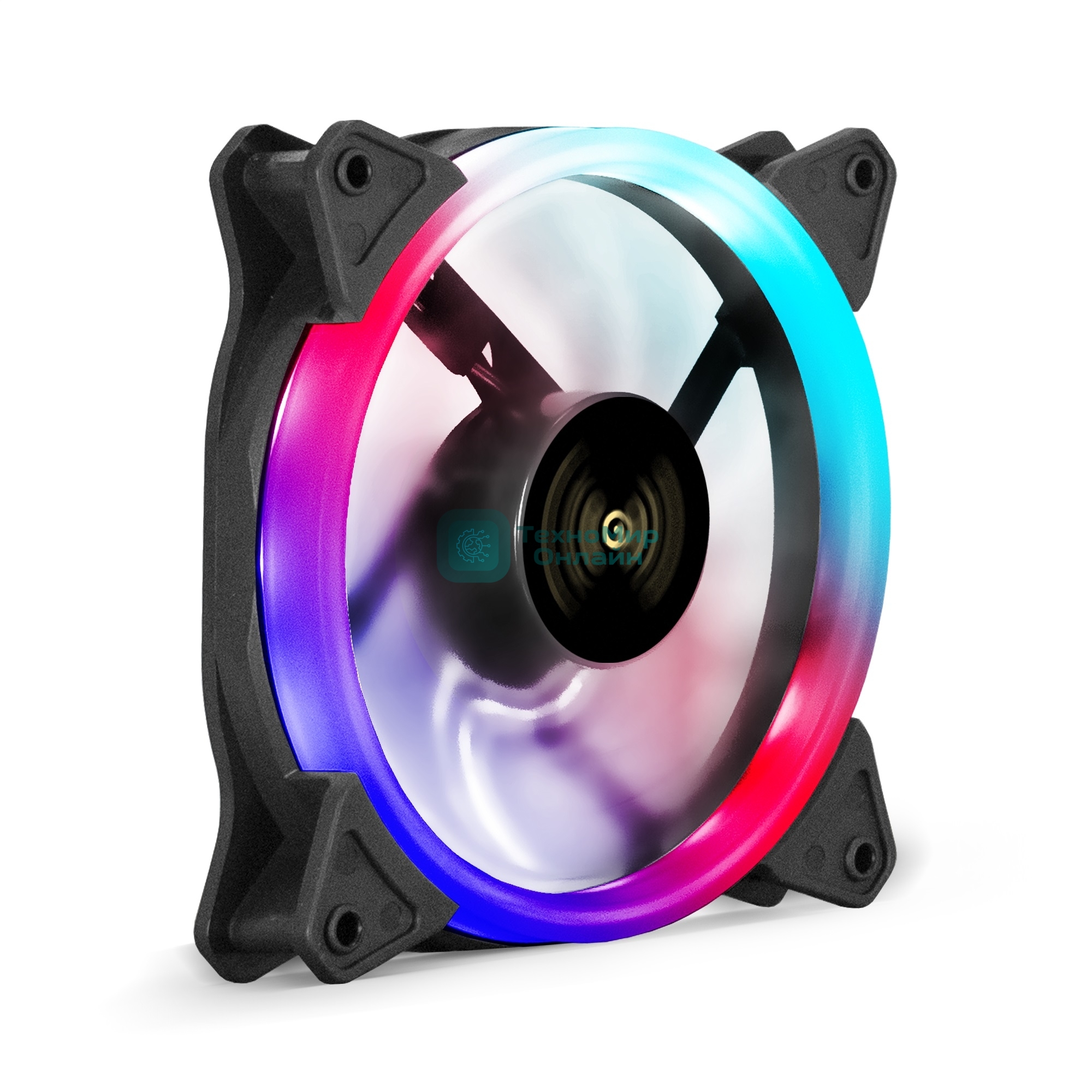 Вентилятор для корпуса ExeGate EX12025HM3PM.FRGb.5CRU черный, 120 мм, 1200 об/мин, 24 дБ, 3 pin