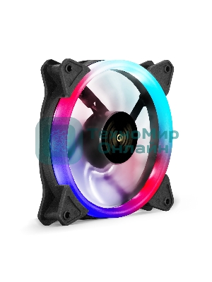 Вентилятор для корпуса ExeGate EX12025HM3PM.FRGb.5CRU черный, 120 мм, 1200 об/мин, 24 дБ, 3 pin