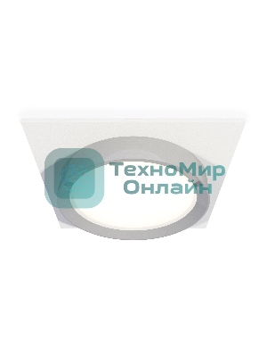 Комплект встраиваемого светильника Ambrella light XC8061003 SWH/PSL белый песок/серебро полированное GX53 (C8061, N8118)