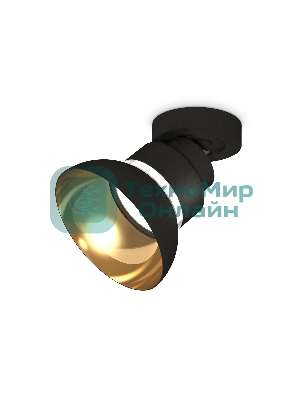 Светильник Ambrella Light XM8102101 SBK/PYG/CL черный песок/золото желтое полированное/прозрачный GX53