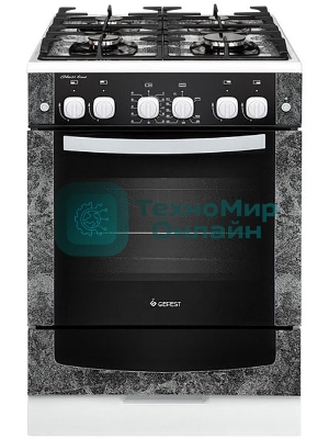 Плита газовая Gefest ПГ 6500-02 0113 черный, конфорок 4 шт, духовка 52 л, 60 см x 85 см x 60 см