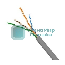 Кабель TWT UTP, 4 пары, Кат.5e, PVC, серый, 500 метров