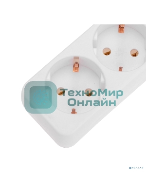 Удлинитель PROconnect 3 гнезда, 3 м, 3х0,75 мм², с/з, белый