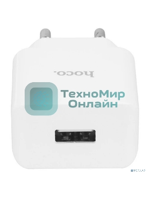 Сетевое зарядное устройство HOCO C106A/Сетевое ЗУ/1 USB/Выход: 10.5W/White