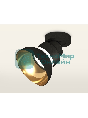 Светильник Ambrella Light XM8102101 SBK/PYG/CL черный песок/золото желтое полированное/прозрачный GX53