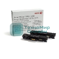 Картридж лазерный Xerox 106R02782 черный, 6000 стр. (упаковка 2шт х 3000 стр.), для Phaser 3052/3260/WC 3215/25 (channels)