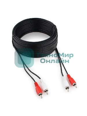 Кабель аудио Cablexpert CCA-2R2R-15M, 2xRCA - 2xRCA, 15м