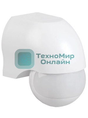 Детектор движения ДД 010 1100Вт угол. обз. 180град. IP44 бел. IEK LDD10-010-1100-001
