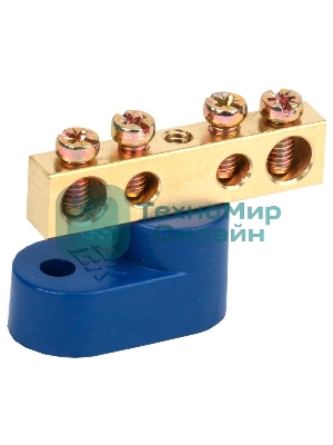 Шина нулевая ШНИ-6х9-4-У1-С на одном угловом изоляторе ИЭК YNN10-69-4C1-K07