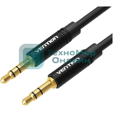 Кабель Vention аудио Jack 3,5 мм M/Jack 3,5 мм M - 0.5м черный