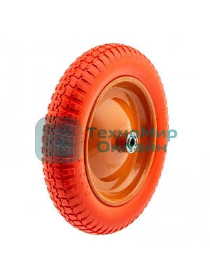 Колесо Palisad полиуретановое 3.00-8 длина оси 90 мм, подшипник 16 мм