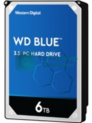 Жесткий диск Western Digital SATA 6Tb 6Gb/S 256MB BLUE WD60EZAX WDC