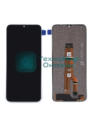 Дисплей (модуль) для Huawei Honor X6A в сборе с тачскрином черный