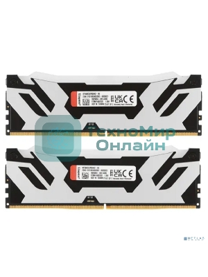 Оперативная память Kingston Fury Renegade, DDR5, 96Gb (2x48GB), 6000MHz, CL32, DIMM, с радиаторами, cеребристый/черный