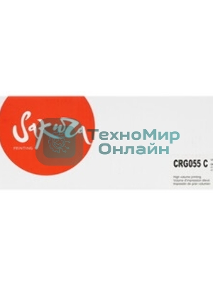 Картридж лазерный Sakura CRG055C для Canon i-SENSYS LBP663, LBP664, MF742, MF744, MF746, синий, 2 100к.