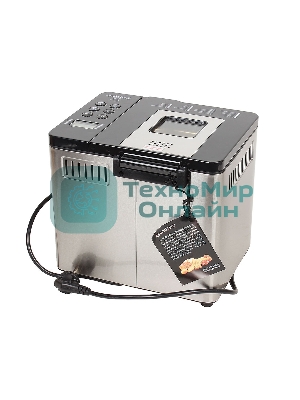 Хлебопечка Endever Skyline MB-54, стальной, мощность 750Вт, LED дисплей,19 автопрограмм