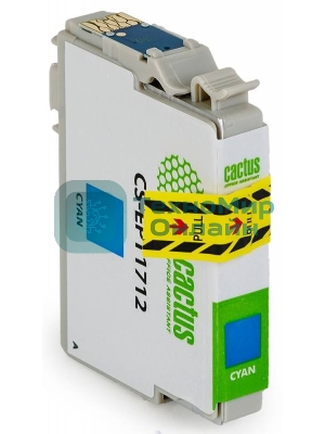 Картридж струйный Cactus CS-EPT1712 17XL голубой (10 мл) для Epson Expression Home XP-33/103/203/207/303/306/403/406