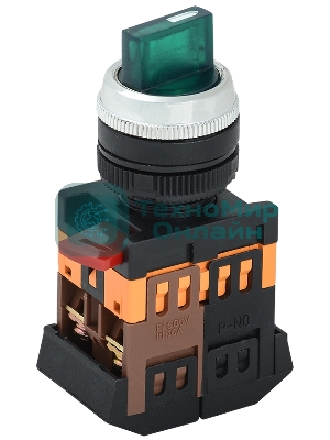 Переключатель ANC-22-2 на 2 фикс. полож. зел. 1з+1р IEK BSW10-ANC-2-K06