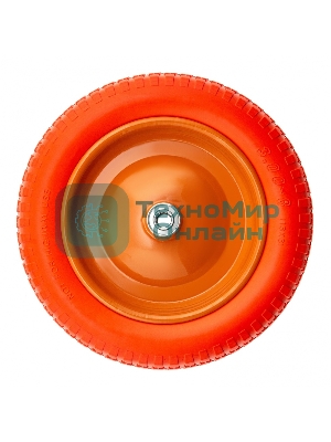 Колесо Palisad полиуретановое 3.00-8 длина оси 90 мм, подшипник 16 мм